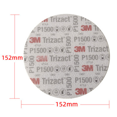 3M Trizact Clearcoat Disc 02088 pelyhesítő szivacsos csiszolópapír 6 hüvelykes öntapadó hátoldal 1500 szemcseméretű száraz vizes csiszolópapír
