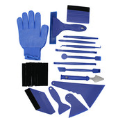 21 ΤΕΜ/Σετ εργαλειοθήκη απόχρωσης μεμβράνης αυτοματοποιημένης χρωματισμού Κιτ εργαλείων μαχαιριού παραθύρου Σετ εργαλείων περιτυλίγματος μεμβράνης αυτοκινήτου Μπλε κόκκινο