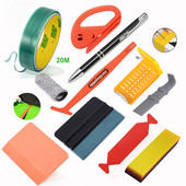 Σετ εργαλείων περιτύλιξης αυτοκινήτου FOSHIO Σετ Ξύστρα με ταινία χωρίς μαχαίρι, γυάλινο παράθυρο, αυτοκόλλητο μεμβράνη, Εγκατάσταση κιτ εργαλείων περιτυλίγματος βινυλίου