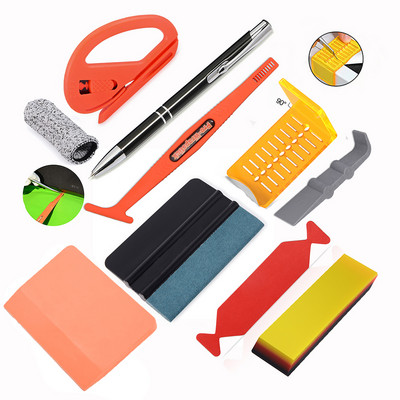 Σετ εργαλείων περιτύλιξης αυτοκινήτου FOSHIO Σετ Ξύστρα με ταινία χωρίς μαχαίρι, γυάλινο παράθυρο, αυτοκόλλητο μεμβράνη, Εγκατάσταση κιτ εργαλείων περιτυλίγματος βινυλίου