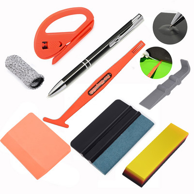 Σετ εργαλείων περιτύλιξης αυτοκινήτου FOSHIO Σετ Ξύστρα με ταινία χωρίς μαχαίρι, γυάλινο παράθυρο, αυτοκόλλητο μεμβράνη, Εγκατάσταση κιτ εργαλείων περιτυλίγματος βινυλίου