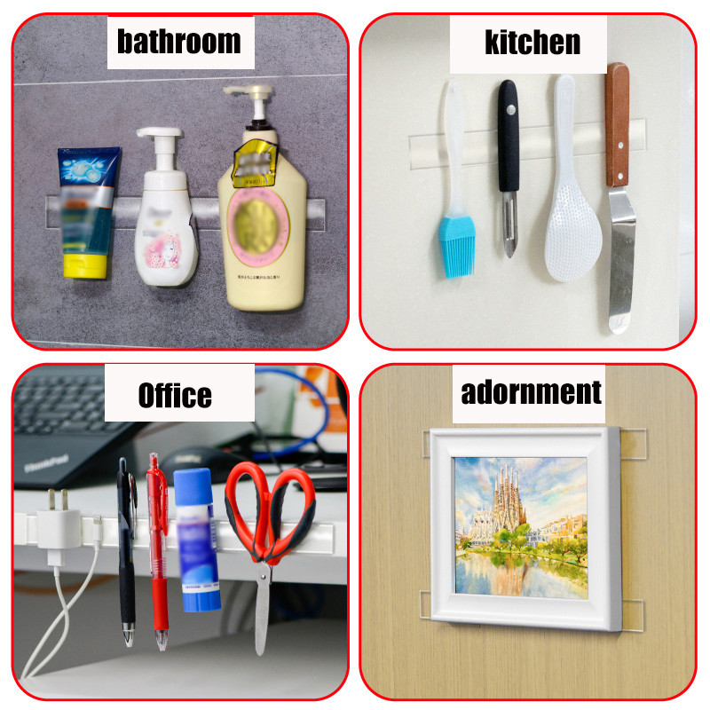 Bandă adezivă dublă reutilizabilă fără urme Autocolant detașabil Adeziv lavabil Îmbunătățirea casei Bandă transparentă reutilizabilă