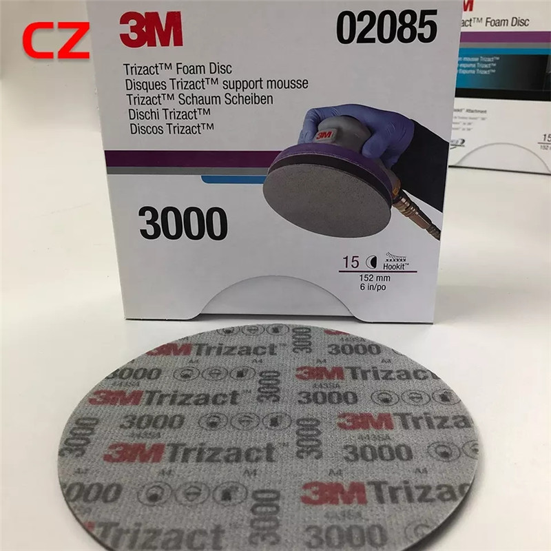 3 m Trizact 6-tolline ümmargune liivapaber, 3000 karedusega autode lihvimisketas 150 mm pahtelpüramiidliivapaber autode lihvimiseks