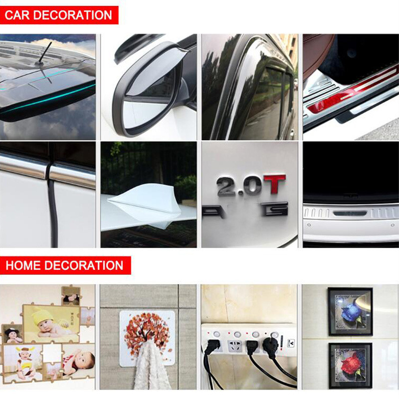 Auto spetsiaalne kahepoolne teip ülitugev läbipaistev liim, jälgedeta kleebis Automaatne kahepoolne teip 6/8 mm