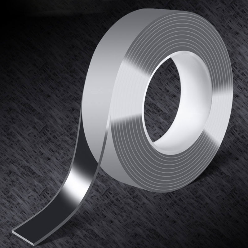 3/2/1/M nanotrassideta teip Kahepoolne teip, läbipaistev jälgedeta korduvkasutatav veekindel kleeplint Puhastav koduteip 1mm*2cm