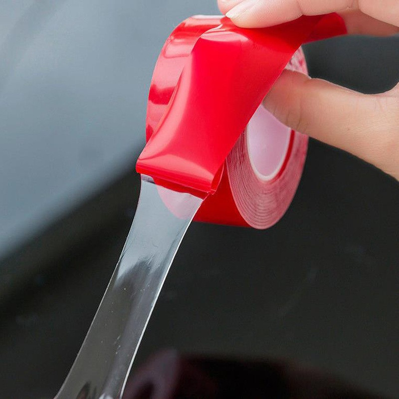 6/8/10/12/15/20/25/30/40/50mm Bandă adezivă cu două fețe Acrilice Transparentă impermeabilă Fără urme Autocolant Adezivi puternici pentru perete