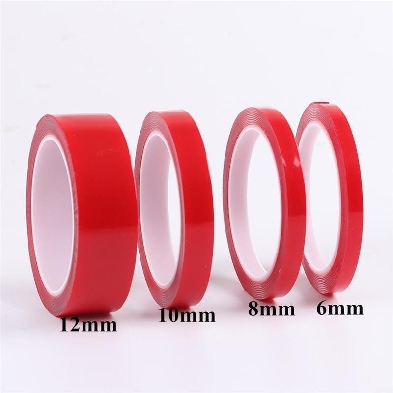 6/8/10/12/15/20/25/30/40/50mm Bandă adezivă cu două fețe Acrilice Transparentă impermeabilă Fără urme Autocolant Adezivi puternici pentru perete