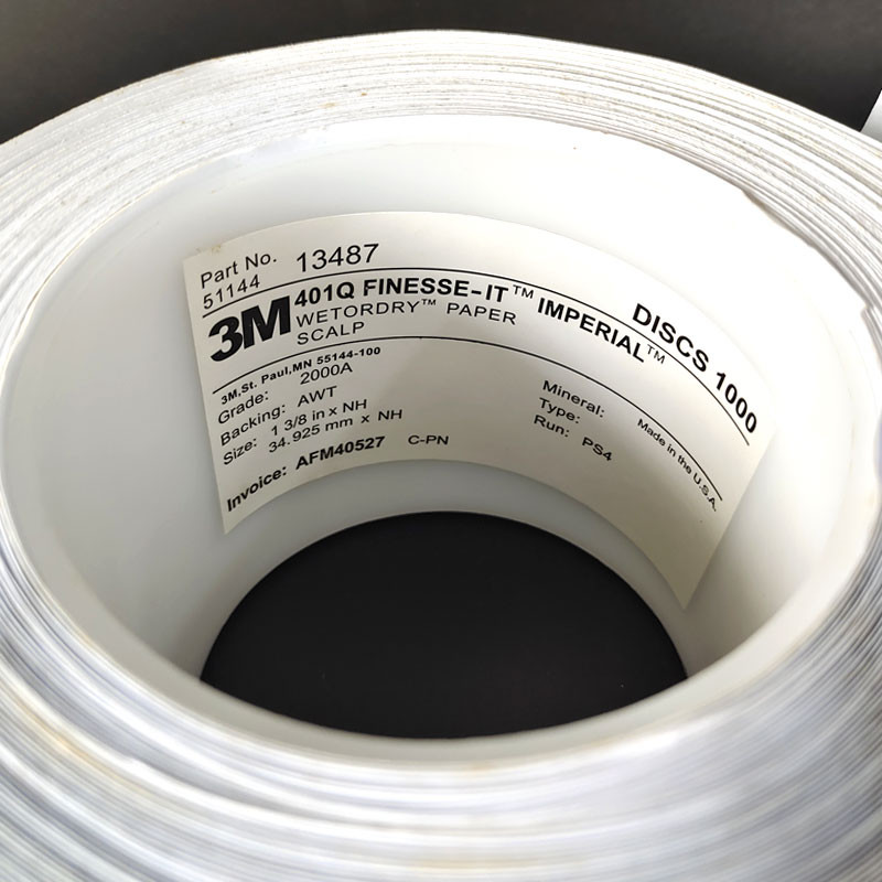 3M 401q Hârtie abrazivă rotundă autoadeziva 35 mm Model 13487 Hardware auto Hârtie abrazivă pentru lustruire Granulație 2000 o cutie de 1000 buc.