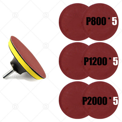 3-tolline ümmargune liivapaber lihvimiskettad liivapaber veskile auto poleerimiseks Lihvija poleerimisalused 800/1500/2000/3000/5000
