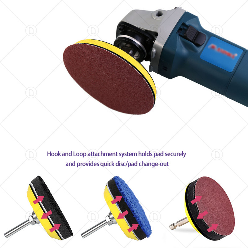 3-tolline ümmargune liivapaber lihvimiskettad liivapaber veskile auto poleerimiseks Lihvija poleerimisalused 800/1500/2000/3000/5000