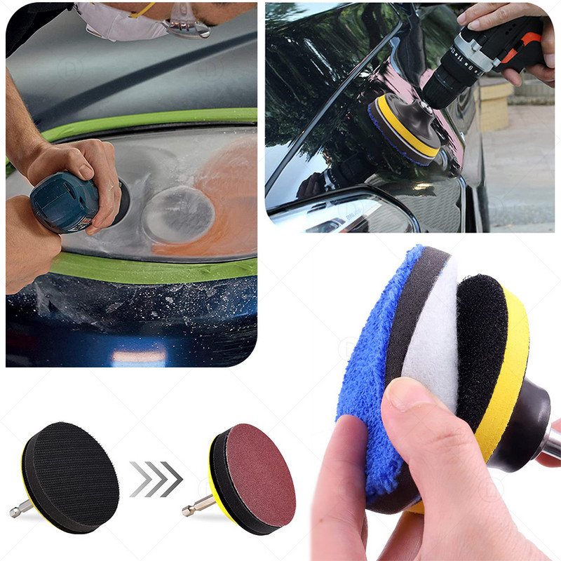 3-tolline ümmargune liivapaber lihvimiskettad liivapaber veskile auto poleerimiseks Lihvija poleerimisalused 800/1500/2000/3000/5000