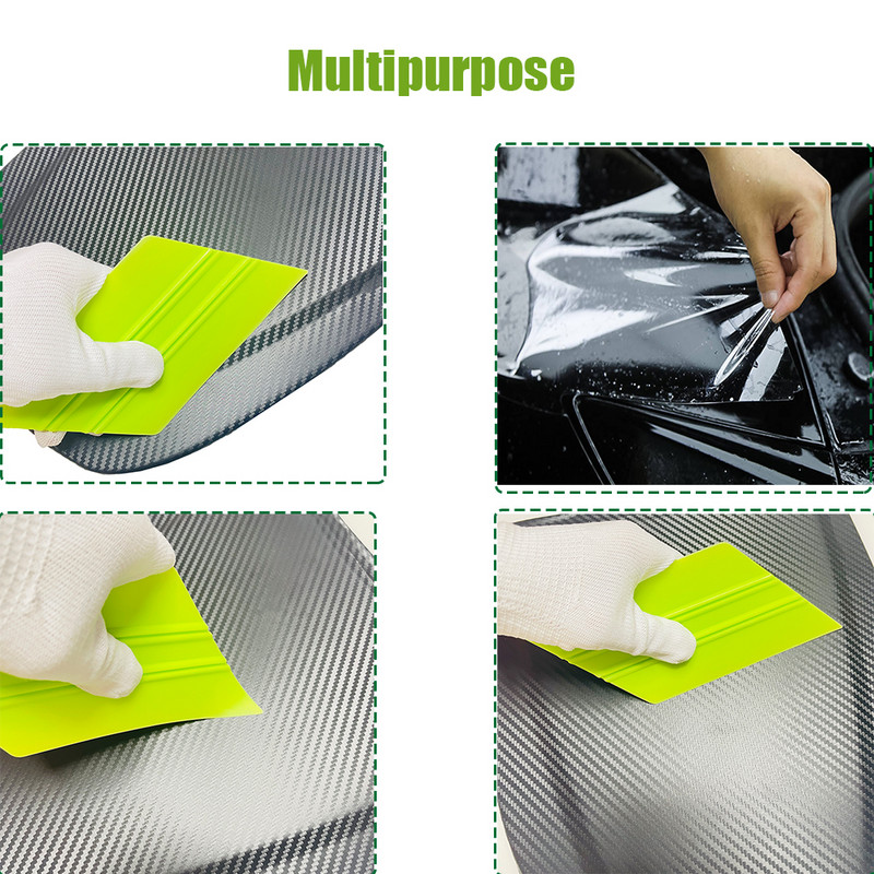 TOFAR Fibră de carbon Vinyl Wrap Tools Kit Film de nuanțare a ferestrelor Racletă din pâslă din piele de căprioară Autocolante pentru mașină Cutter Race Razor pentru curățare