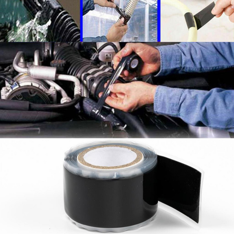 Електротехник Силиконова самозалепваща лента под високо налягане Водоустойчива производителност Ремонтна лента Спасителна самозатопяща се тел Маркуч Филм Инструмент