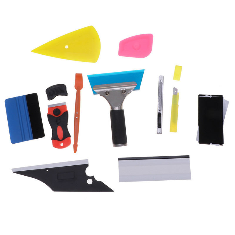 11 τμχ Εργαλείο μεμβράνης βινυλίου περιτυλίγματος αυτοκινήτου με αυτοκόλλητο αυτοκόλλητο με μαγνητικό ραβδί μάκτρο εργαλειοθήκης Εργαλείο απόχρωσης παραθύρου για αυτοκίνητο αυτοκινήτου