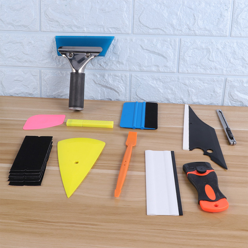 11 τμχ Εργαλείο μεμβράνης βινυλίου περιτυλίγματος αυτοκινήτου με αυτοκόλλητο αυτοκόλλητο με μαγνητικό ραβδί μάκτρο εργαλειοθήκης Εργαλείο απόχρωσης παραθύρου για αυτοκίνητο αυτοκινήτου