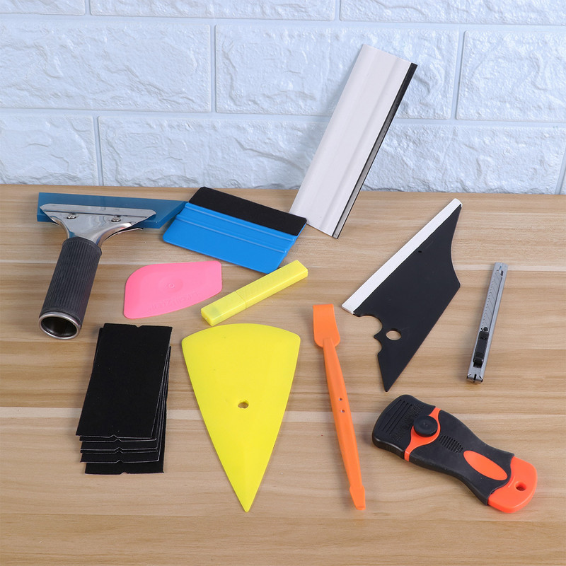 11 τμχ Εργαλείο μεμβράνης βινυλίου περιτυλίγματος αυτοκινήτου με αυτοκόλλητο αυτοκόλλητο με μαγνητικό ραβδί μάκτρο εργαλειοθήκης Εργαλείο απόχρωσης παραθύρου για αυτοκίνητο αυτοκινήτου