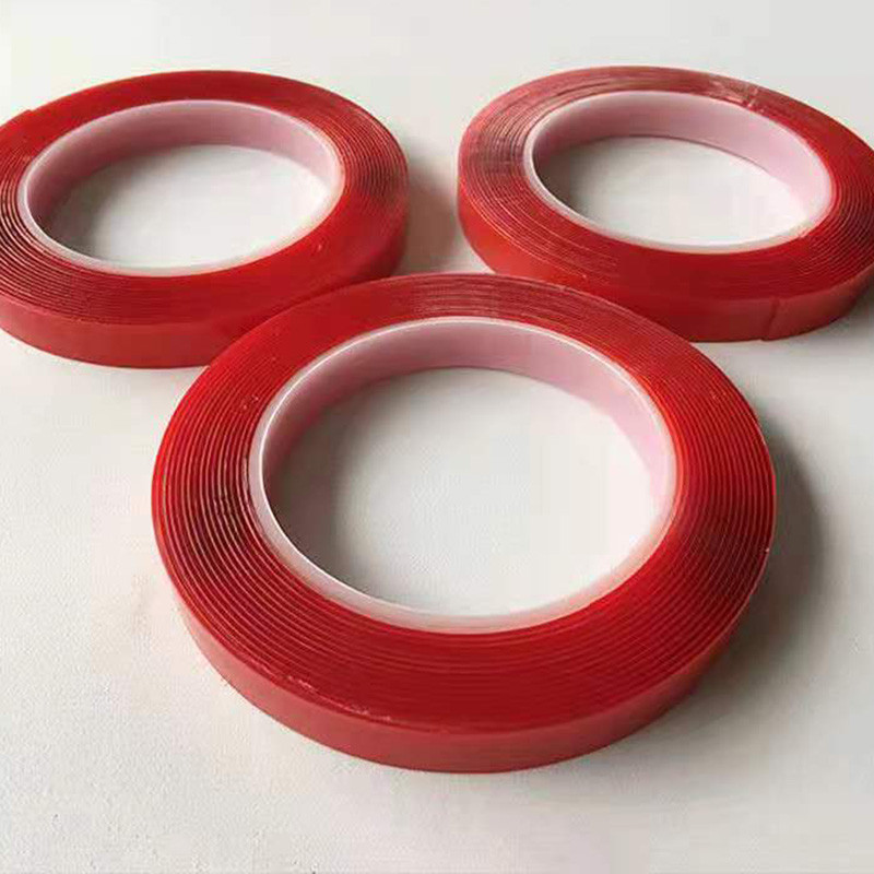 5/10/15/20mm Bandă cu două fețe din silicon roșu, transparent, fără urme, autocolante adezive pentru stilul mașinii, acasă, perete, ecran LCD, telefon