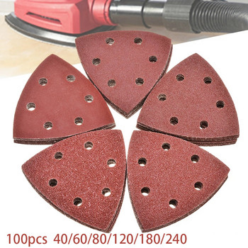 25 τμχ Τριγωνικός δίσκος λείανσης 6 οπών 90x90x90mm Delta Sander Hook & Loop Sandpaper Abrasive Tools for Sannding Grit 40-2000