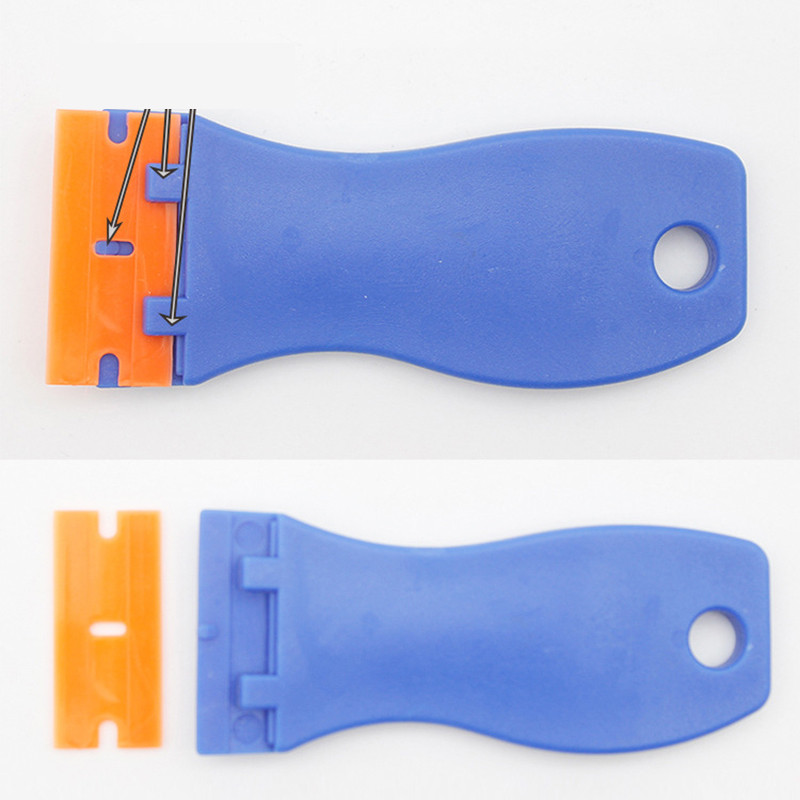 Lame de ras din plastic Dispozitiv de îndepărtare a racletei de curățare pentru autocolante, autocolante, adeziv, etichete, vopsea, sticlă, fără zgârieturi PT-A127