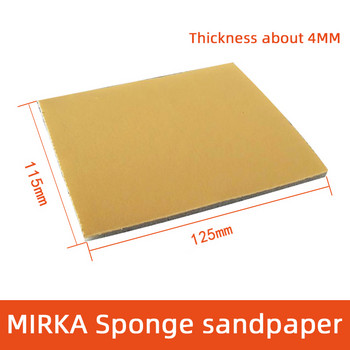 Mirka σφουγγάρι γυαλόχαρτο Golden Dry Grinding Hand Torn Sand Skin Car Putty Hardware Derusting Antique Polishing