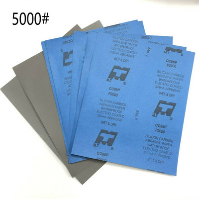 Шкурка Шкурка 1000/2000/5000/7000 зърненост Водоустойчива хартия мокра/суха за строителни автомобилни изделия от дърво и машинна обработка