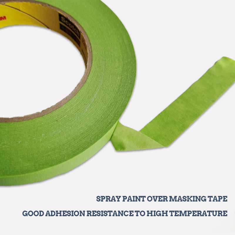 3M233+ Bandă de hârtie pentru temperatură înaltă Vopsea de mascare Îngroșare Ruptură Hârtie de mascare fără urme Temperatură înaltă 120°