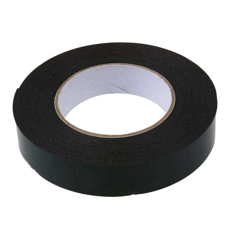 2X negru, super-puternic, permanent, cu spumă autoadeziv, cu două fețe, bandă pentru caroserie, lățime: 25 mm
