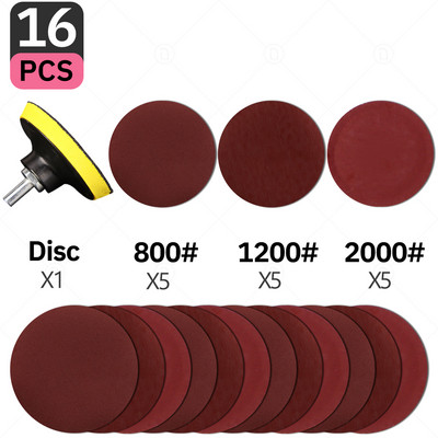 5-tollised liivapaberi lihvimiskettad 60-5000 teraga ümmargused flokeerivad liivapaberid lihvimisveski poleerimismasin autotööstuse puidu orbitaallihvija