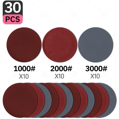 5-tollised liivapaberi lihvimiskettad 60-5000 teraga ümmargused flokeerivad liivapaberid lihvimisveski poleerimismasin autotööstuse puidu orbitaallihvija