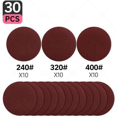 5-tollised liivapaberi lihvimiskettad 60-5000 teraga ümmargused flokeerivad liivapaberid lihvimisveski poleerimismasin autotööstuse puidu orbitaallihvija