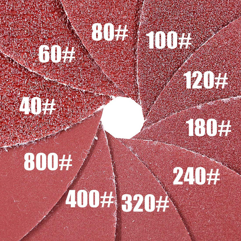 5-tollised liivapaberi lihvimiskettad 60-5000 teraga ümmargused flokeerivad liivapaberid lihvimisveski poleerimismasin autotööstuse puidu orbitaallihvija