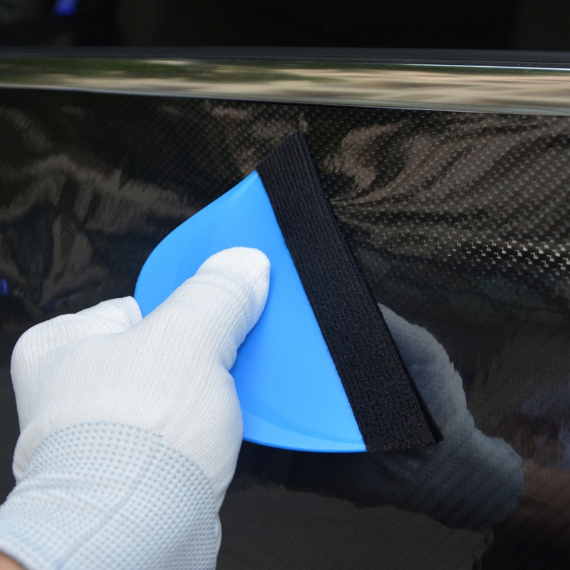 EHDIS 4 buc folie pentru mașină pentru ambalare racletă pentru spălare geamuri nuanțare racletă moale fibră de carbon autocolant spatulă instrumente pentru curățarea casei