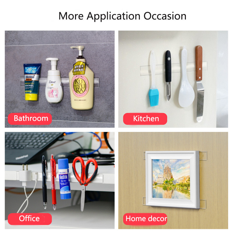 Bandă Nano de 3 metri, 2 mm Bandă dublă NoTrace Bandă adezivă dublă, reutilizabilă, impermeabilă, pentru bucătărie, roz