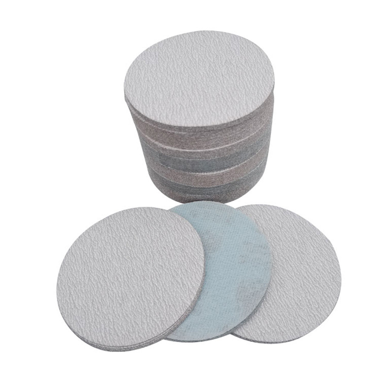 10 buc chit de lustruit pentru mașină 5 inch șmirghel 125 mm alb rotund flocat autoadeziv mașină de șlefuit foaie de lustruit