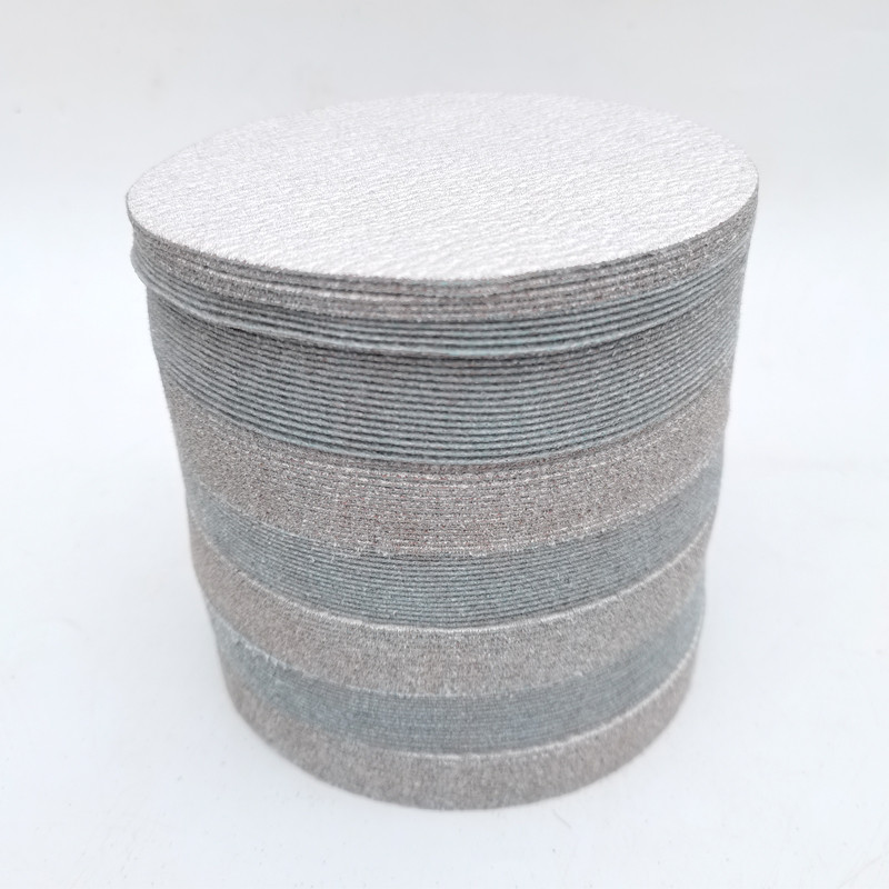 10 buc chit de lustruit pentru mașină 5 inch șmirghel 125 mm alb rotund flocat autoadeziv mașină de șlefuit foaie de lustruit