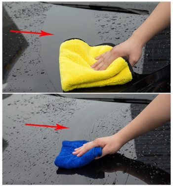 Πετσέτα καθαρισμού μικροϊνών Thicken Soft Drying Cloth Πετσέτες πλυσίματος αμαξώματος αυτοκινήτου Διπλής στρώσης Clean Rags 30/40/60cm