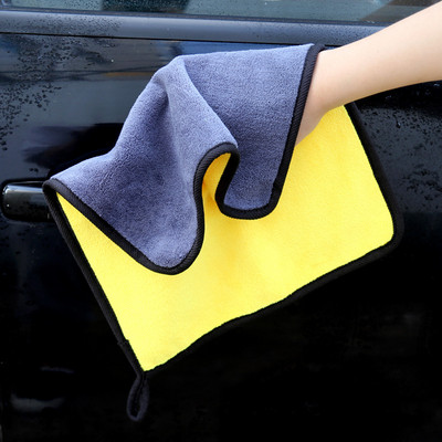 Ултра мека 30*30/60CM микрофибърна кърпа за автомивка Почистваща кърпа за сушене на автомобили Кърпа за грижа за автомобила Детайлна кърпа за автомивка Никога не надрасквайте