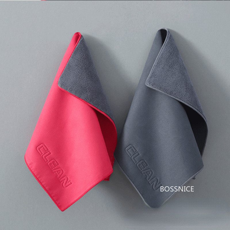 Itin sugeriantis automobilinis zomšinis ir koralinis aksominis rankšluostis dvipusis automobilių valymo šluostė Daugiafunkcis automobilių rankšluosčių priedai