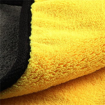 30x60CM Микрофибърна кърпа за автомивка Почистваща кърпа за сушене на кола Подгъв Кърпа за грижа за автомобила Детайлна кърпа за автомивка