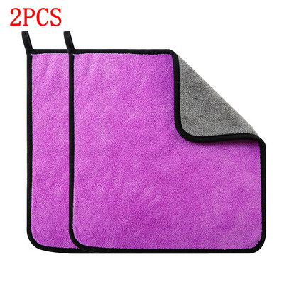 2 TK Kvaliteetne mikrofiibrist korallifliisist autopesurätik Autode detailid Hooldus Puhastus Kuivatuslapp Autotarvikud 30x30/40/60CM