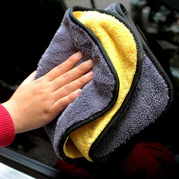 Кърпа за автомивка Микрофибърна кърпа за автоматично миене Кърпа за почистване на кола Подгъване Кърпа за грижа за колата Кърпа за автомивка 30x30