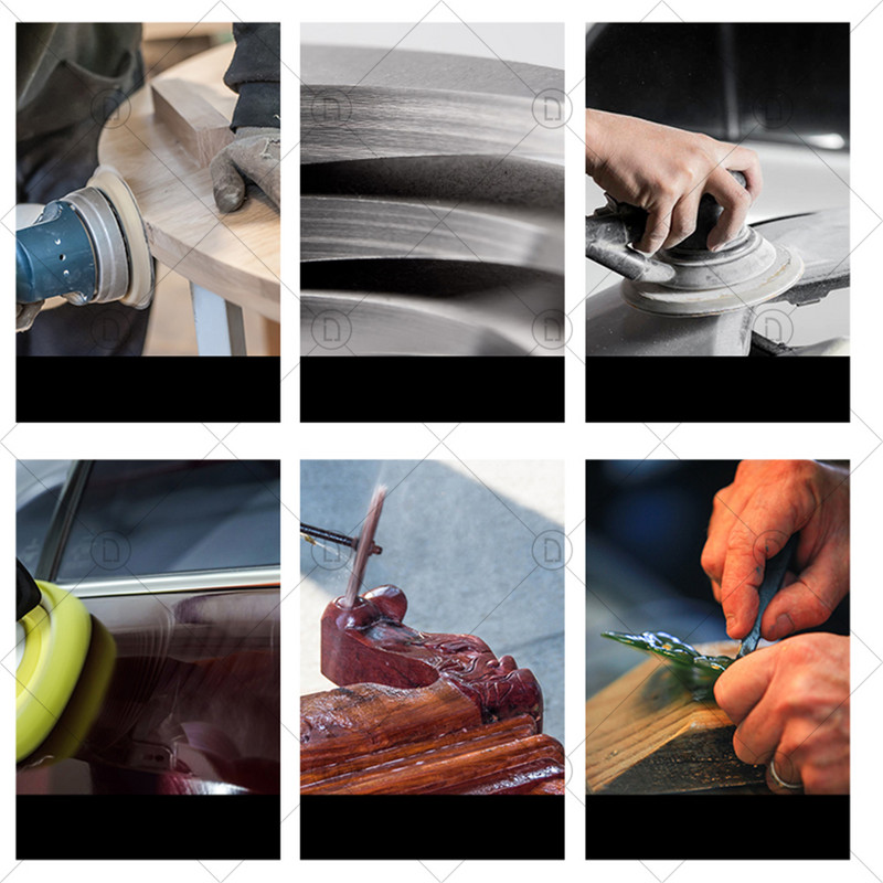 Set de șmirghel de șlefuit 80/105 bucăți cu discuri de șlefuit Hârtie abrazivă cu cârlig și buclă Disc rotund Foaie de nisip Restaurare pentru lustruire auto