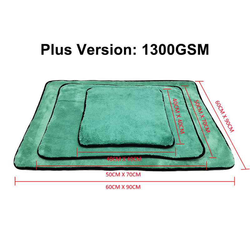 DetailingKing 1300GSM mikrokiust kuivatusrätik Professionaalne ülipehme autopesu puhastuslapiga rätikud autode detailide tegemiseks