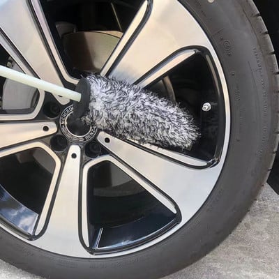 Spălătorie auto Super Perie Microfibră Premium Roți Perie Mâner antiderapant Jante ușor de curățat Spițe Roată Butoi Accesorii auto