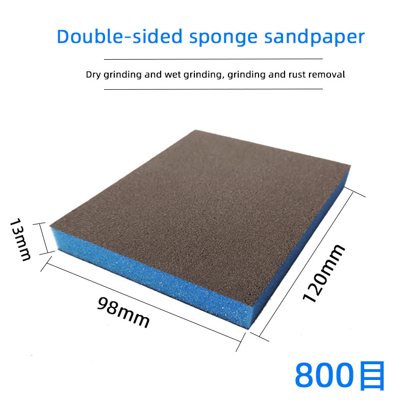 50 buc Sia Burete Bloc de nisip Dublu față Burete Hârtie șmirghel Metal Îndepărtare Rugina Model Mobilier Vopsea Mașină Finisaj Lustruire