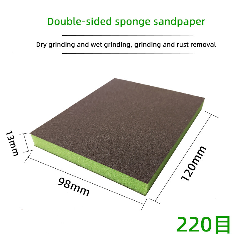 50 buc Sia Burete Bloc de nisip Dublu față Burete Hârtie șmirghel Metal Îndepărtare Rugina Model Mobilier Vopsea Mașină Finisaj Lustruire