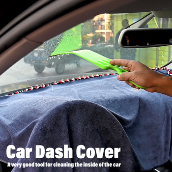 FOSHIO Car Dash Protector Παρμπρίζ Μικροϊνών Καθαριστική Πετσέτα Κάλυμμα αυτόματου ταμπλό Απορροφητικό ύφασμα Εργαλείο χρωματισμού παραθύρου