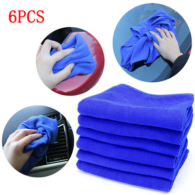 6PCS Microfiber Car Washing Towel Instrument Panel Air Outlet Windshield Cleaning Tool Auto Cleaning Accessories 30*30cm/30*70cm