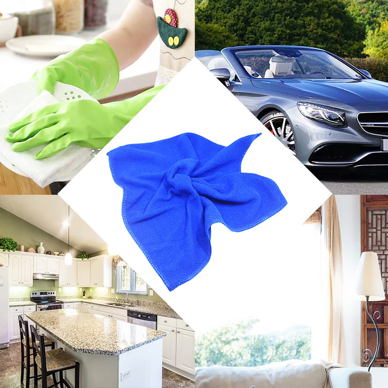 1x кърпа, абсорбираща петна от ръжда, сгъстяване на микрофибърни велурени кърпи Автомобили Мото Почистване Paint Care Wash Козметични консумативи Инструмент Стикер