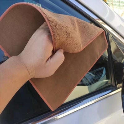 Prosop super absorbant pentru uscarea mașinii, piele de căprioară și catifea coral, cârpă pentru curățarea mașinii cu două fețe, prosop auto multifuncțional Accesorii auto